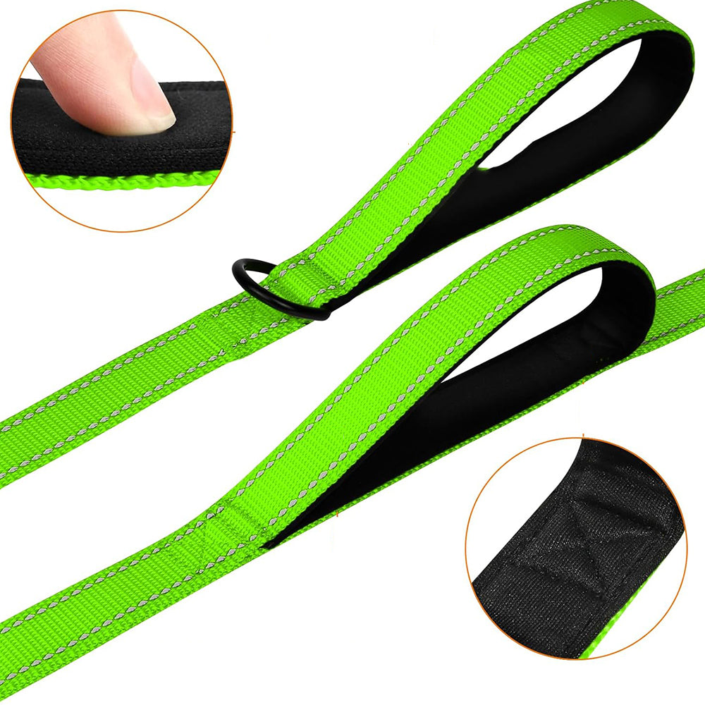 Reflective Dog Training Lesh with Double Handle Lead