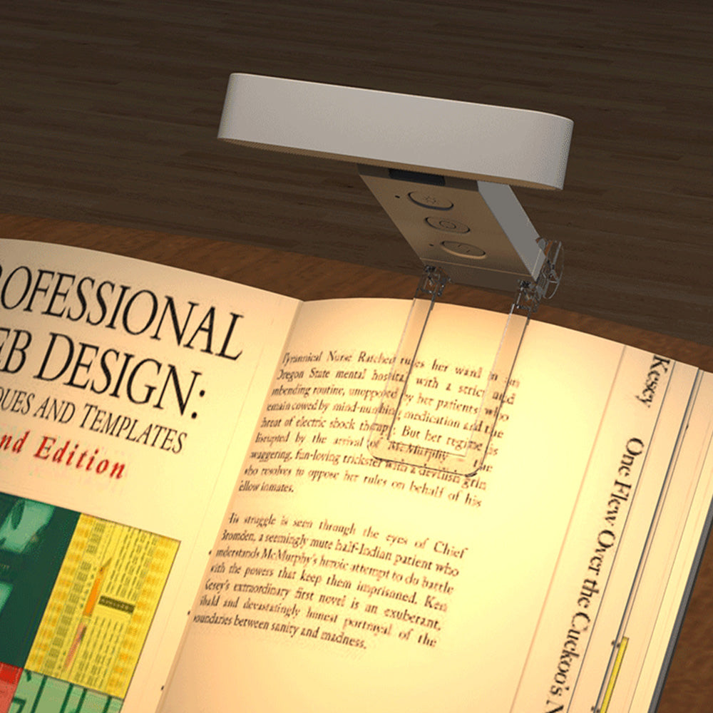 USB Rechargeable Reading Light With 5 Color Temperatures 6 Level Brightness