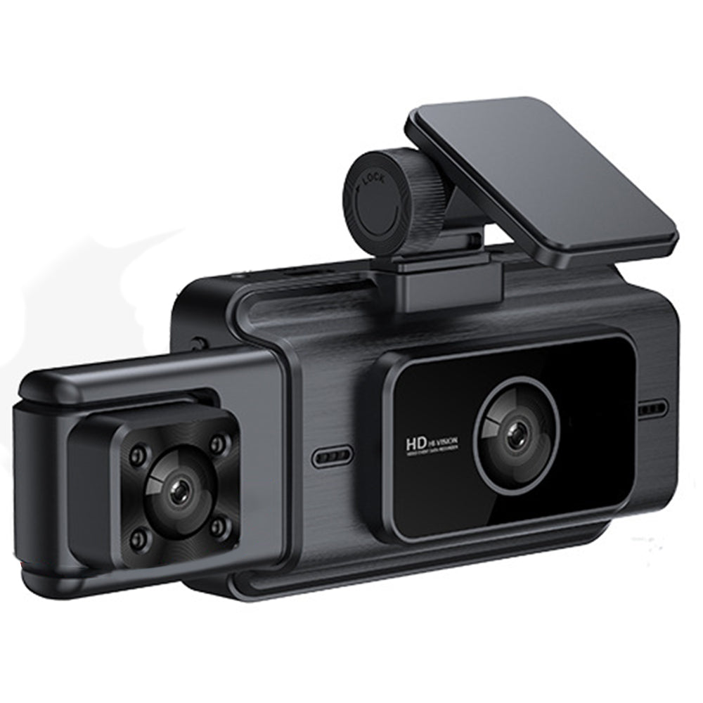 1080P 3 Cam Front and Rear Night Vision Car Dash Camera Video DVR Recorder