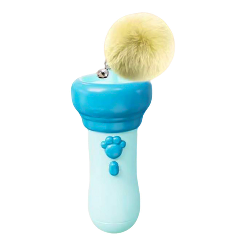 Automatic Cat Teaser Launcher with Retractable Cord and 2 Plush Balls for Cats Dogs