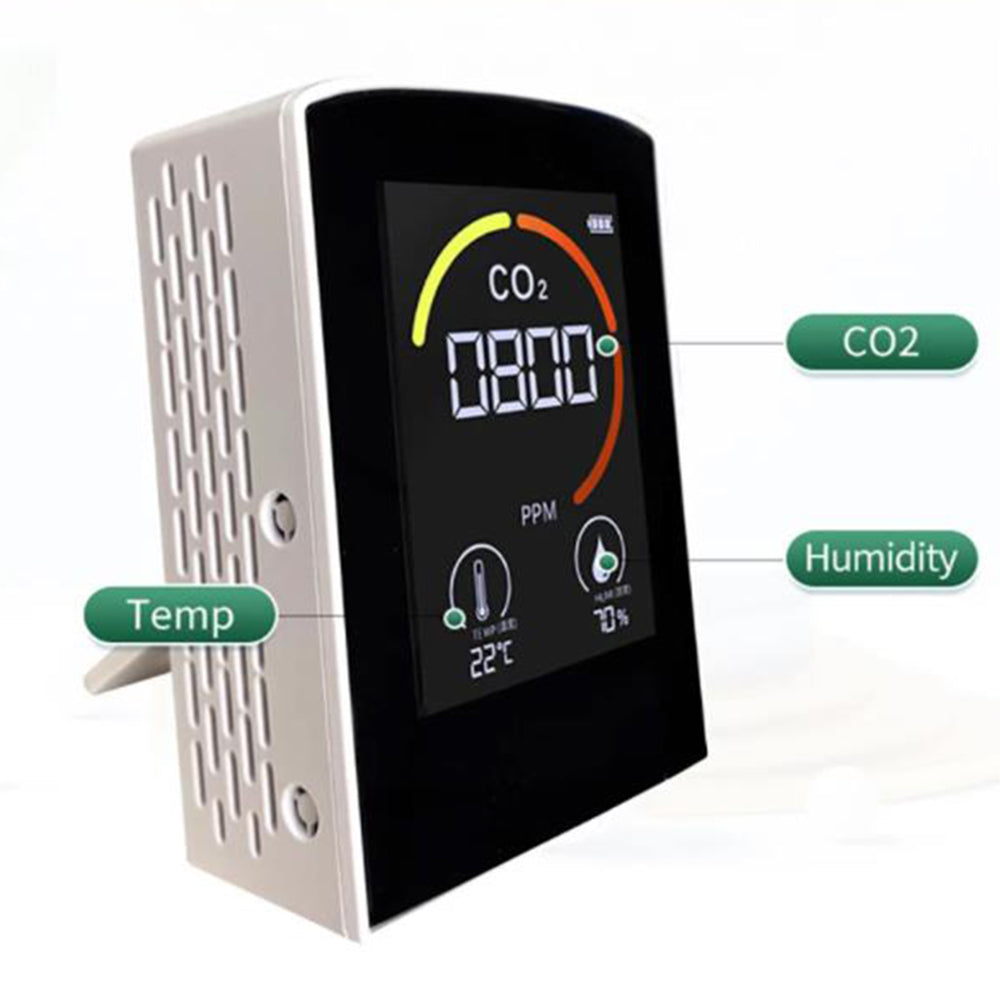 3-in-1 CO2 Meter Temperature Humidity Air Quality Monitor Detector