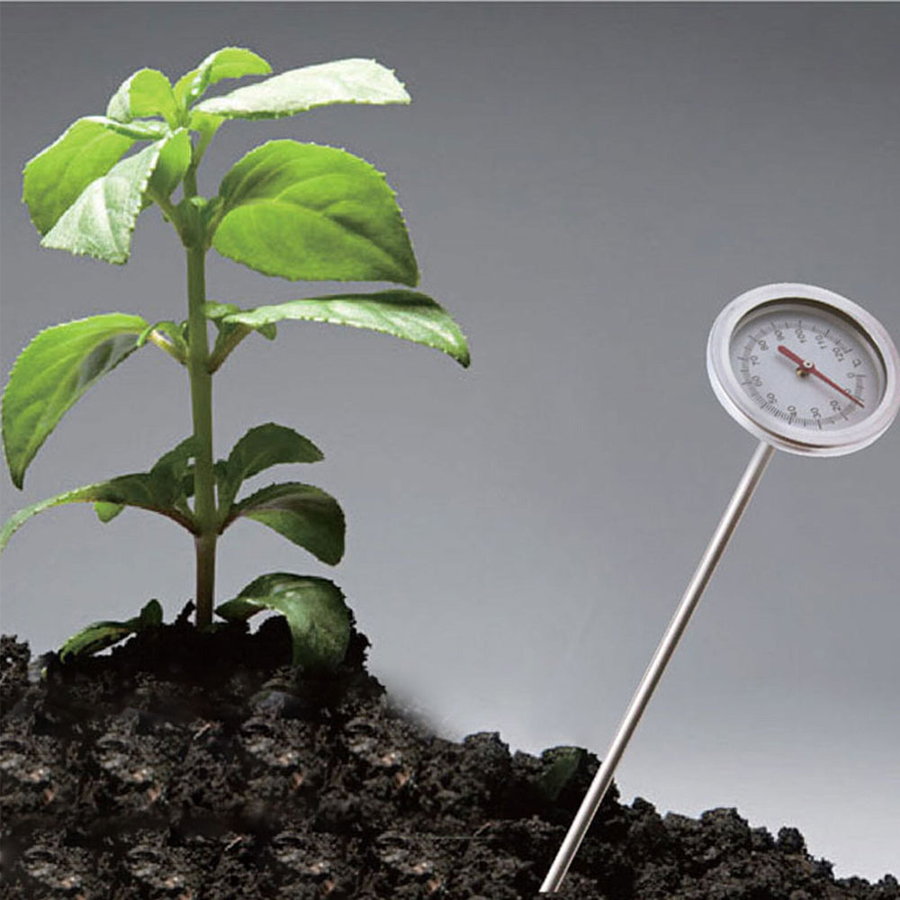 50cm Stainless Steel Long Stem Compost Ground Soil Thermometer-0 to 120 degrees Celsius