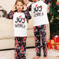 Family Matching Outfits Christmas Tree Snowflake Letter Printed Long Sleeve Pyjama Set