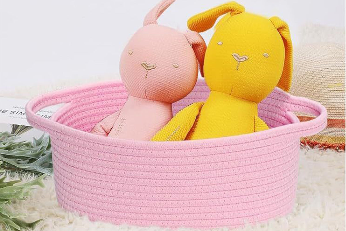 Gift Basket With Gift Bag And Ribbons Woven Storage Basket With Handle