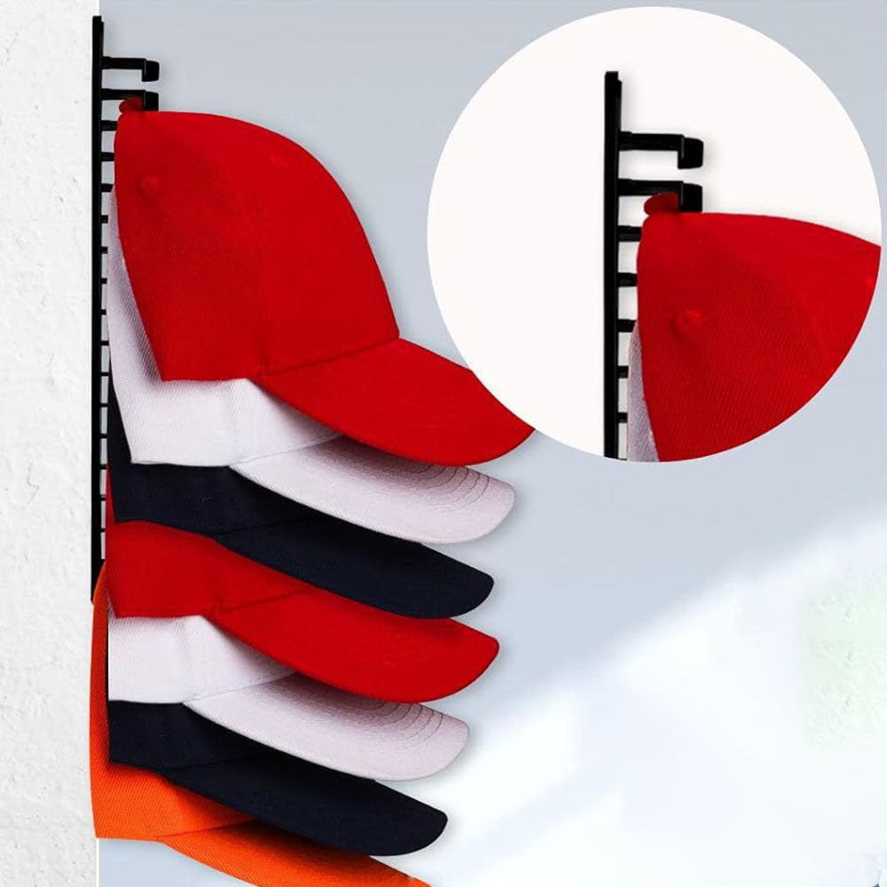 Hat Organizer for Baseball Caps Wall Mounted Storage Rack Hat Display Organizer