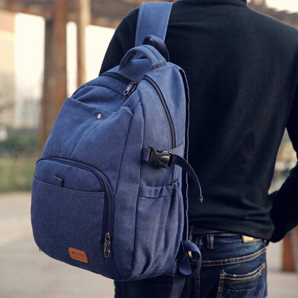 Large Capacity Canvas Backpack Laptop Notebook School Travel Backpack