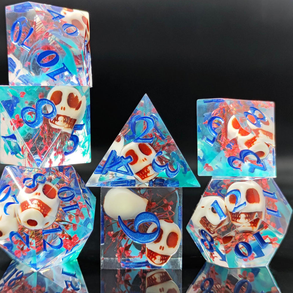 Enchanted Starlight 7 Dice Precision Edged Set for RPG DND Tabletop Game