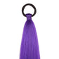 2PCS Purple Ponytail Extension With Elastic Tie Straight Sleek Wrap Around Braid