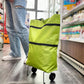 2 in 1 Foldable Shopping Cart Bag with Wheels Portable Trolley Bag