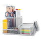 3 Compartment Mesh Pen Holder Desk Organizer Metal Office Supply Storage for Home School