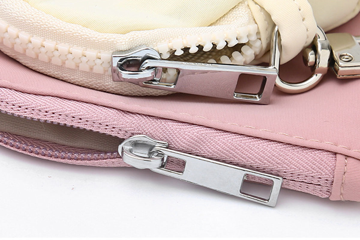 2-In-1 Dual-Pouch Wristlet Zipper Pouch Set Wallet Coin Purse Card Holder