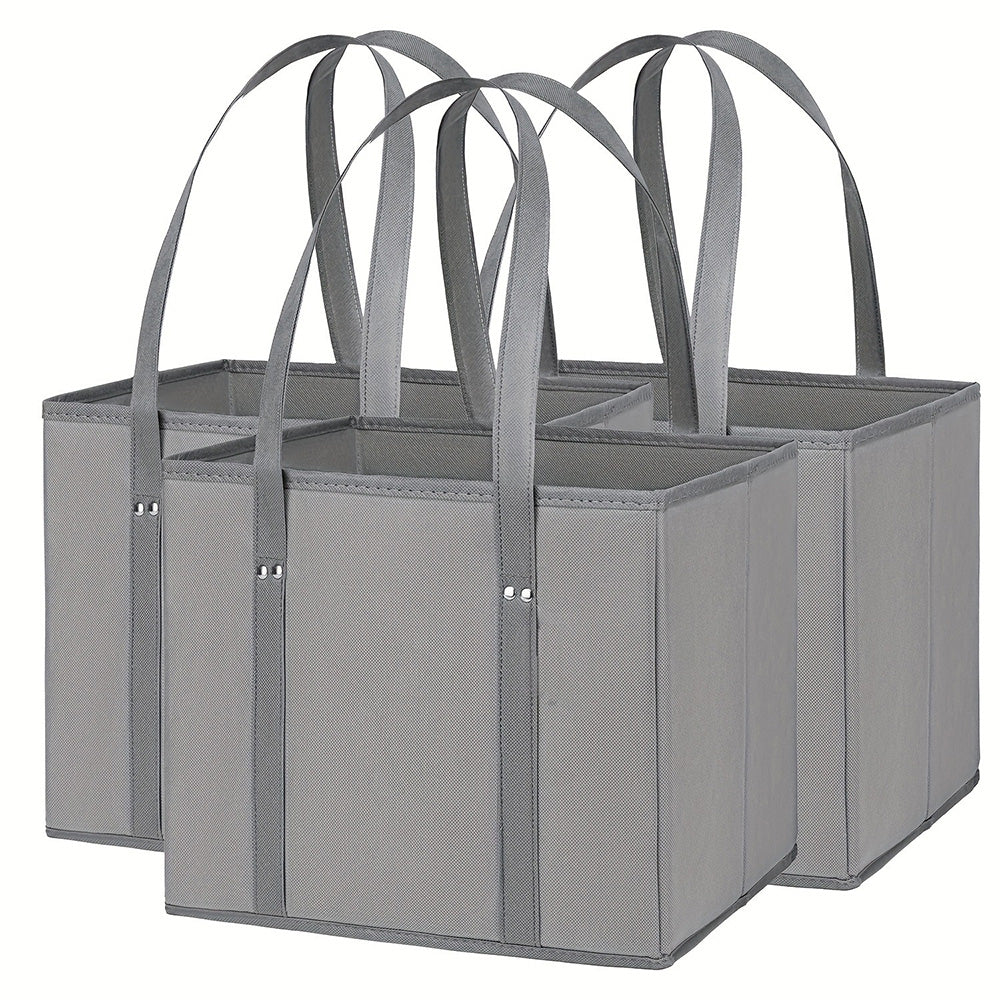 Reusable Shopping Bags 33x26x28cm Foldable Grocery Bags with Long Handles