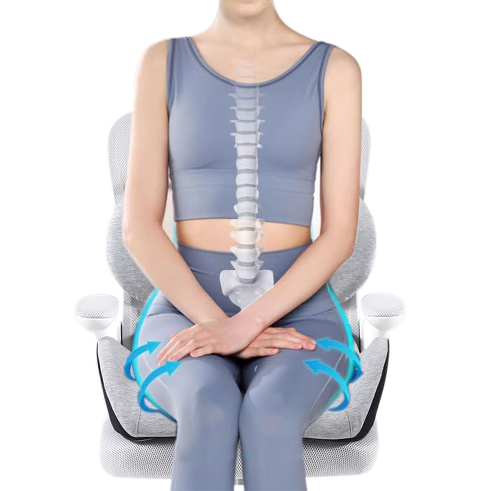 Memory Foam Seat Cushion Lumbar Support Pillow Chair Pad for Office Car