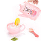 Pretend Play Tea Party Set with Dessert and Carrying Case for Role Play