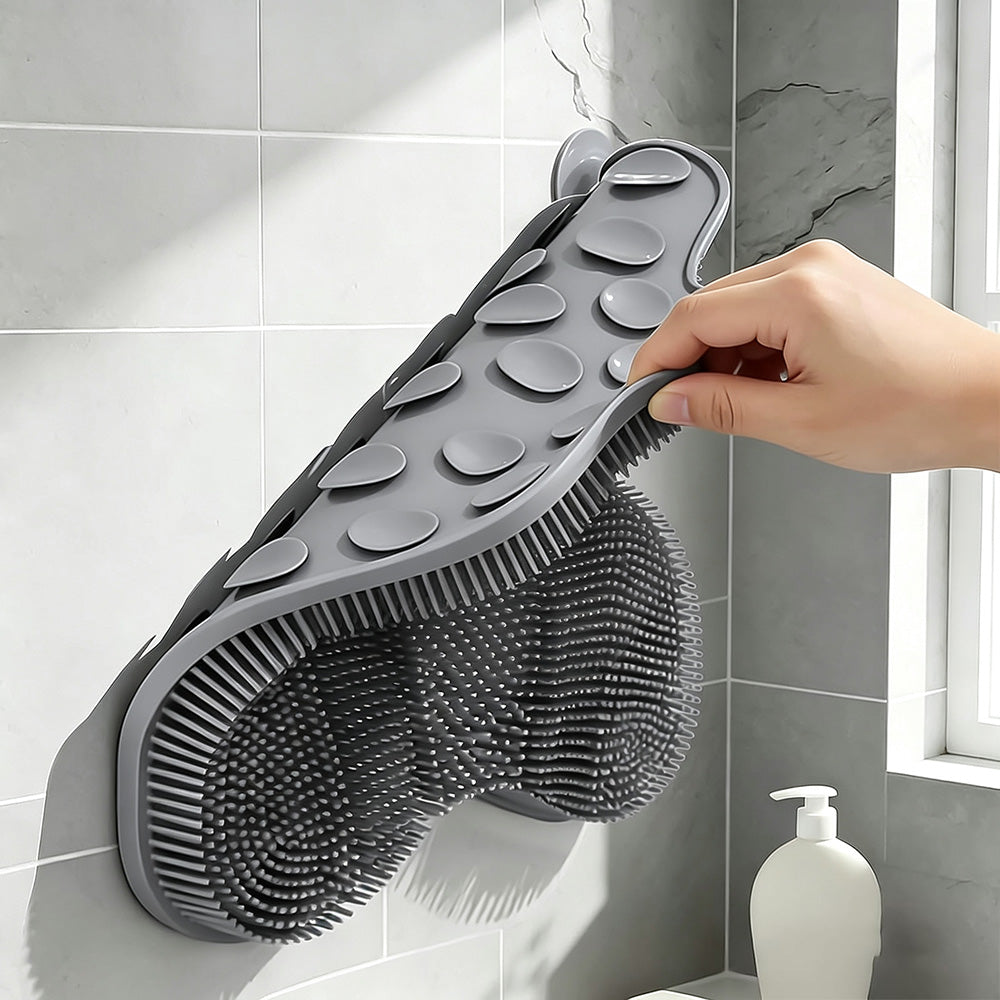 30x28cm Non Slip Suction Back and Foot Cleaning Mat for Showers