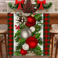 Linen Christmas Table Runner Long Farmhouse Holiday Home Kitchen Table Decorations
