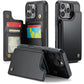 Wallet Case for iPhone 16 Pro Max iPhone16Pro Max 16Pro with Card Holder and RFID Blocking-Black