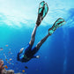 Pair of Snorkel Fins Snorkeling Diving Swimming Fins Barefoot Flippers