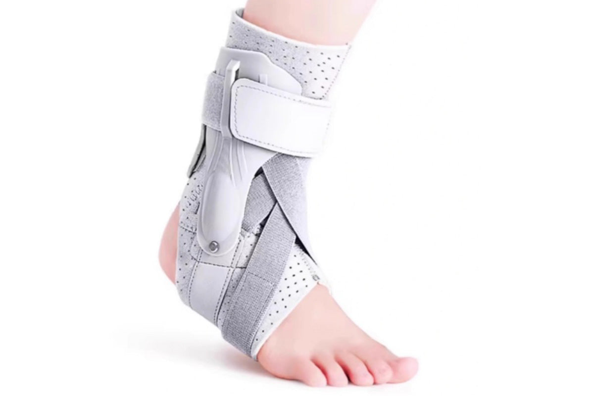 Ankle Brace for Sprained Ankle Lace Up Ankle Support-Grey