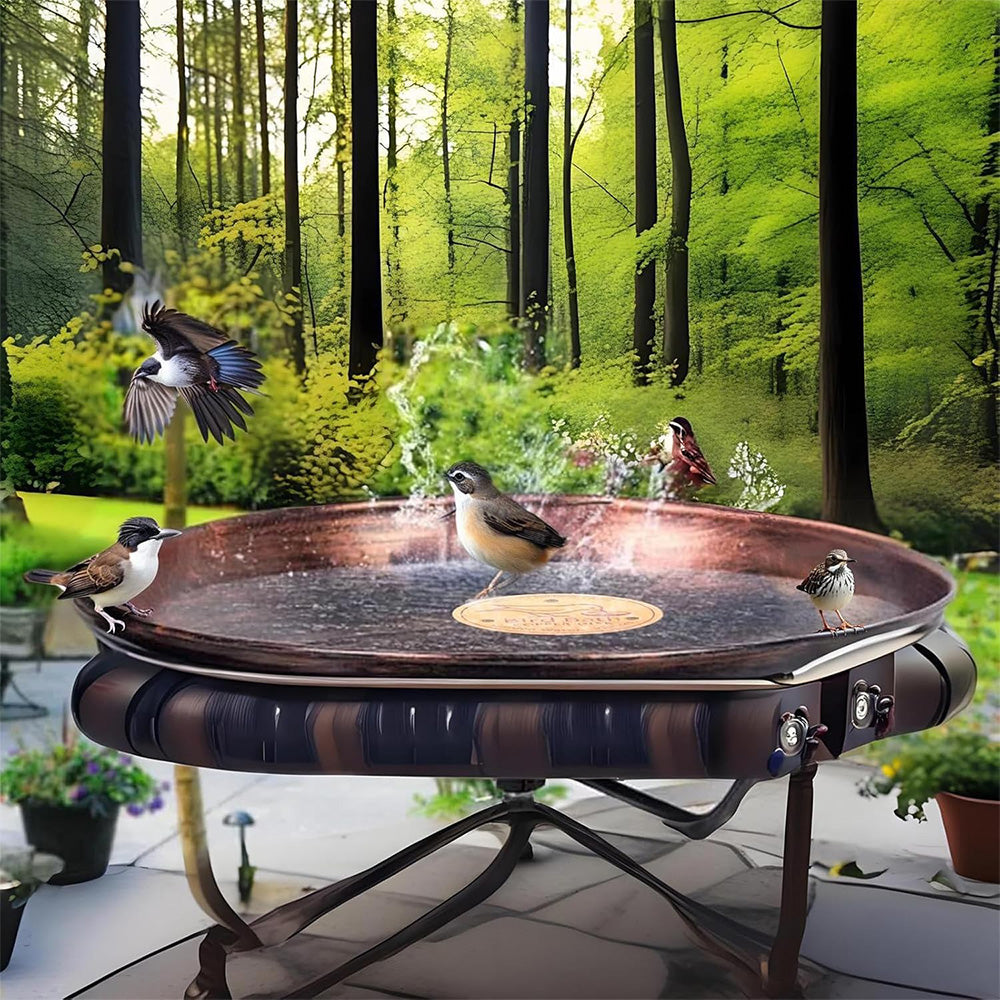 Copper Bird Bath Cleaning Disc for Outdoor Garden Use