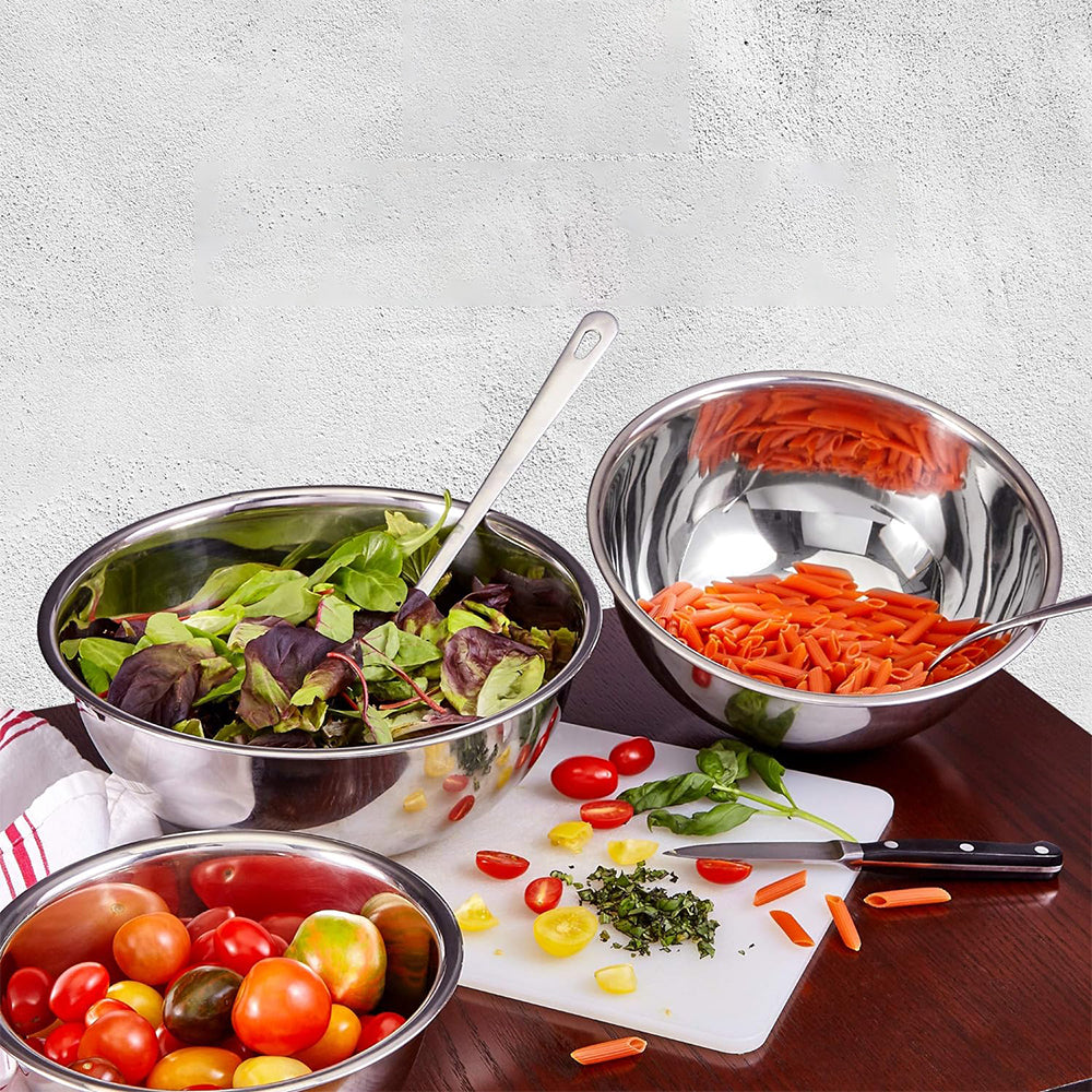 5Pcs Stainless Steel Polished Round Bowl Set