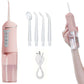 Cordless Electric Water Flosser Teeth Cleaner Floss Irrigator With 4 Jet Tips