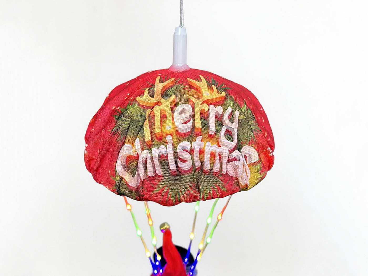 Christmas Decorations Santa Claus Parachute Lights LED Hanging Xmas Tree Decor