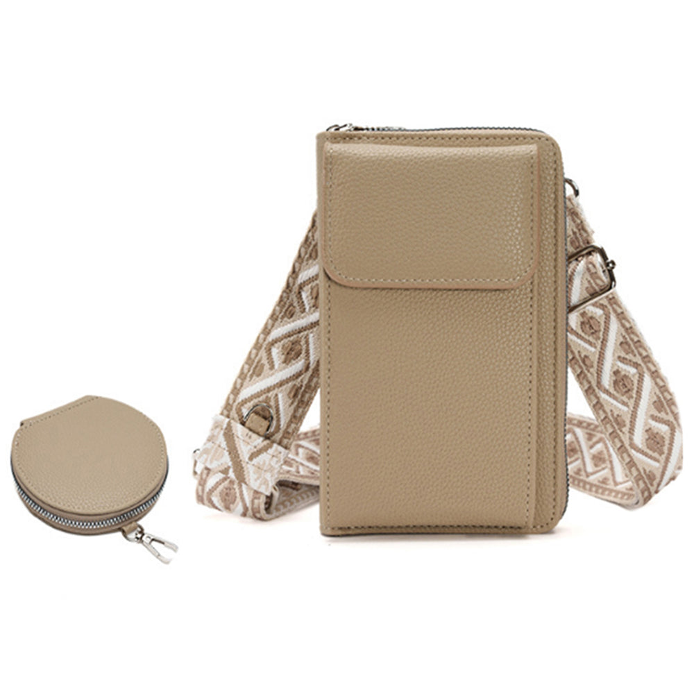 PU Leather Cell Phone Purse Small Crossbody Bags With Credit Card Slot