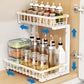 Under Sink Organizer 2 Tier Pull Out Cabinet Storage Slide Out Shelf Metal Sliding Drawer