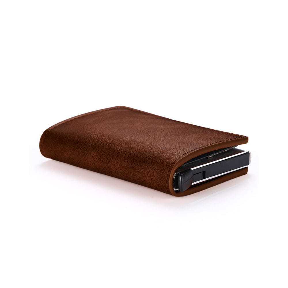 PU Leather Pop-up Card Holder Wallet RFID Blocking Purse