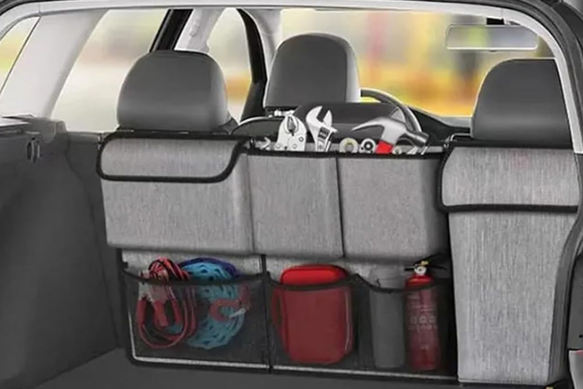 Car Trunk Organizer Large Capacity Backseat Trunk Organizer With Zippers Car Accessories