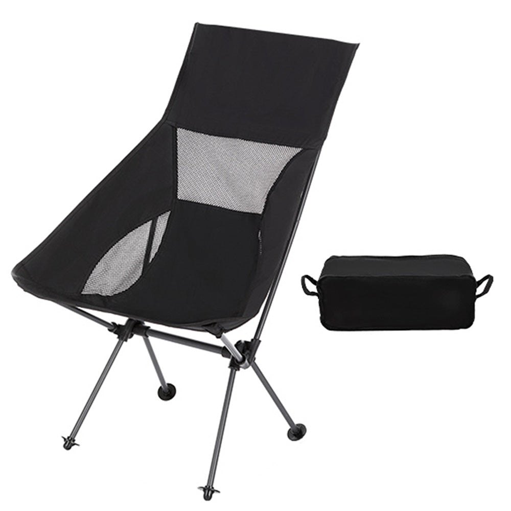 Lightweight Folding High Back Camping Chair With Head Support For Outdoor