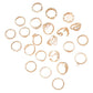 23Pcs Geometric Knuckle Ring Set Gold Silver Stackable Rings for Women