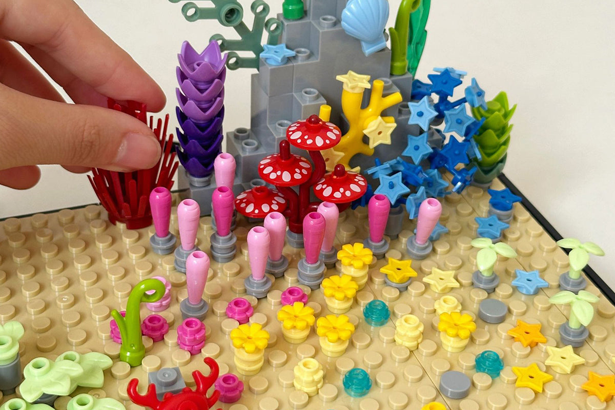 570pcs Lighting Aquarium Building Blocks Fish Tank Building Block Set