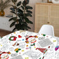 2Pcs 180x120CM Xmas Giant Coloring Poster Paper Coloring Tablecloth