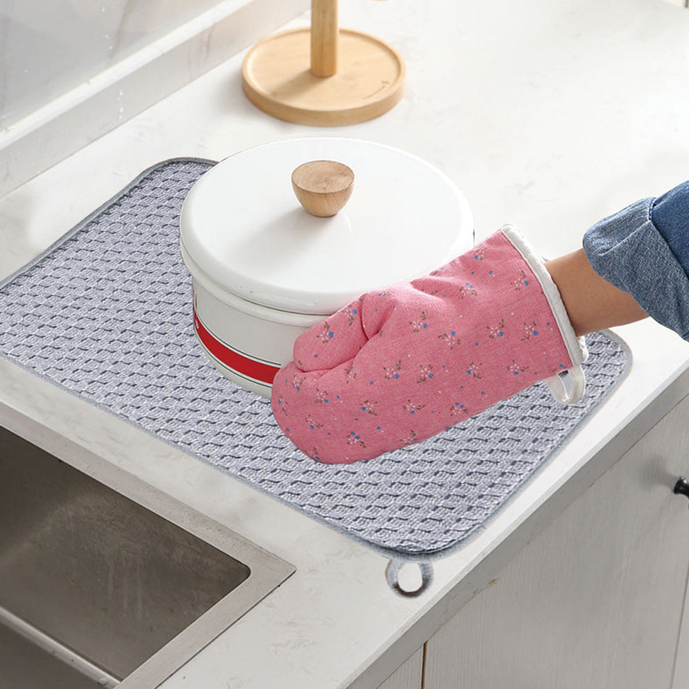45x60cm Microfiber Dish Drying Mat for Kitchen Counter