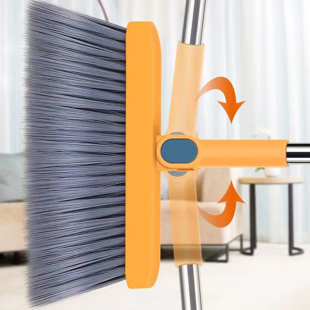 180 Degree Rotatable Broom with Foldable Standing Dustpan