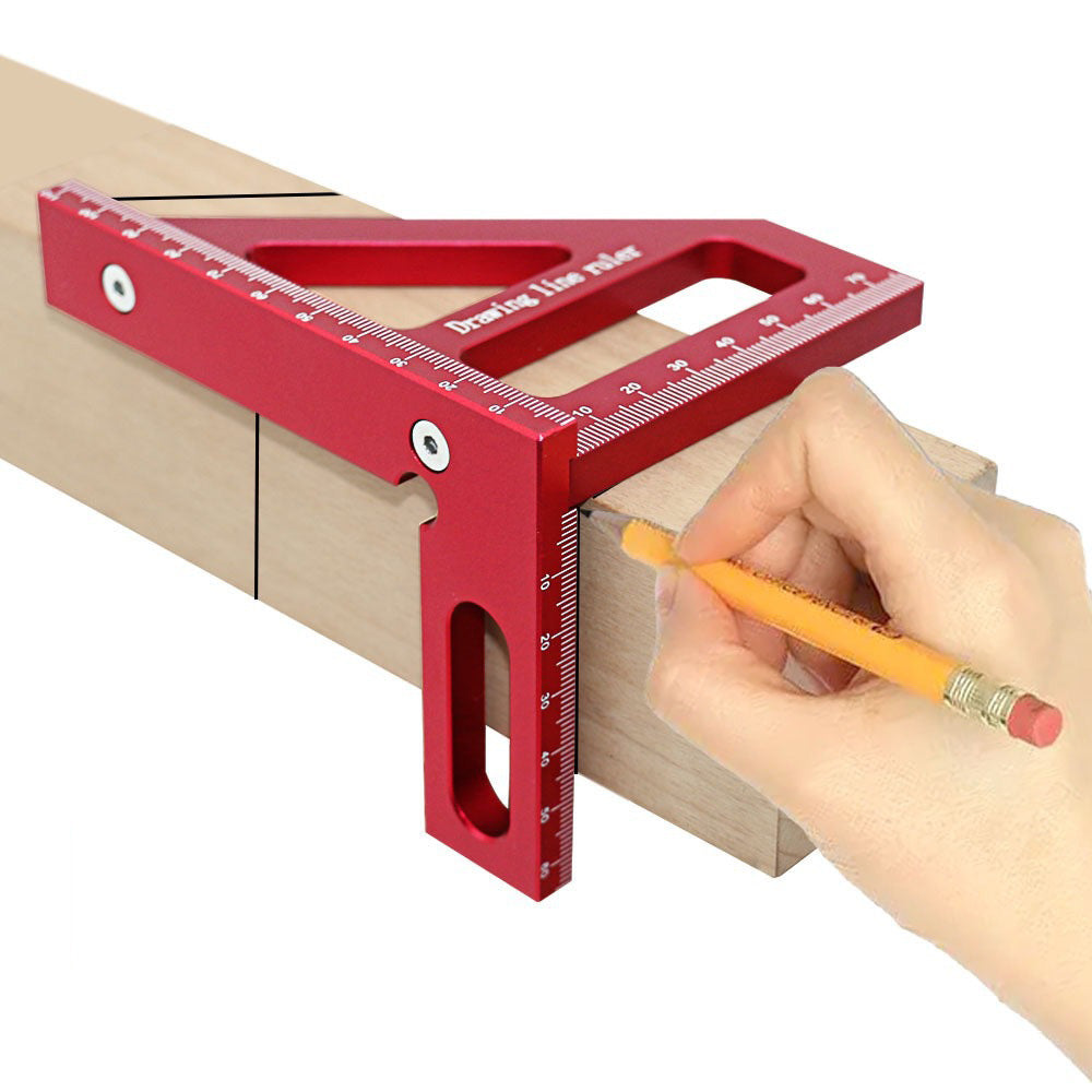 45/90 Degree Multi-Angle Measuring Drawing Line Aluminum Alloy Ruler