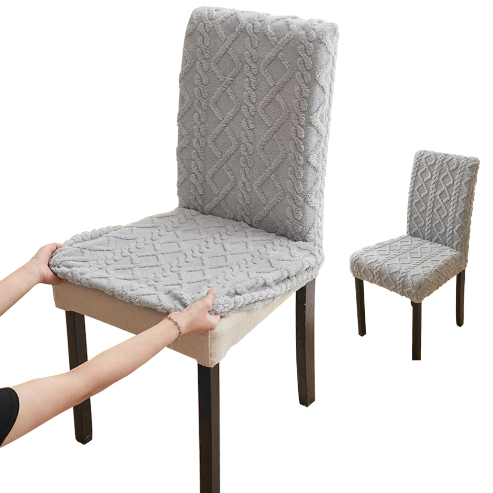2Pcs Jacquard Chair Cover