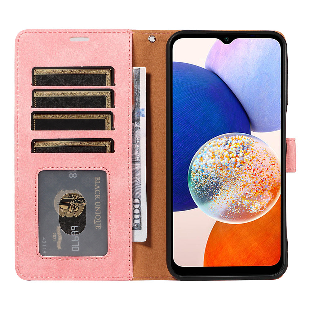 RFID Protective Flip Wallet Case Compatible with Samsung A17 A37 and A57-Pink