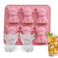 2 Pack 6 Cavity Silicone Highland Cow Ice Cube Molds