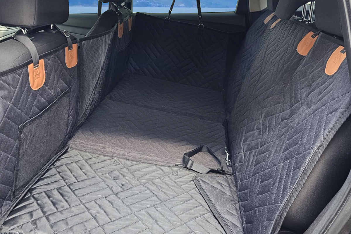 132x158cm Dog Back Seat Extender Water-Resistant Hard Bottom Dog Car Seat Cover