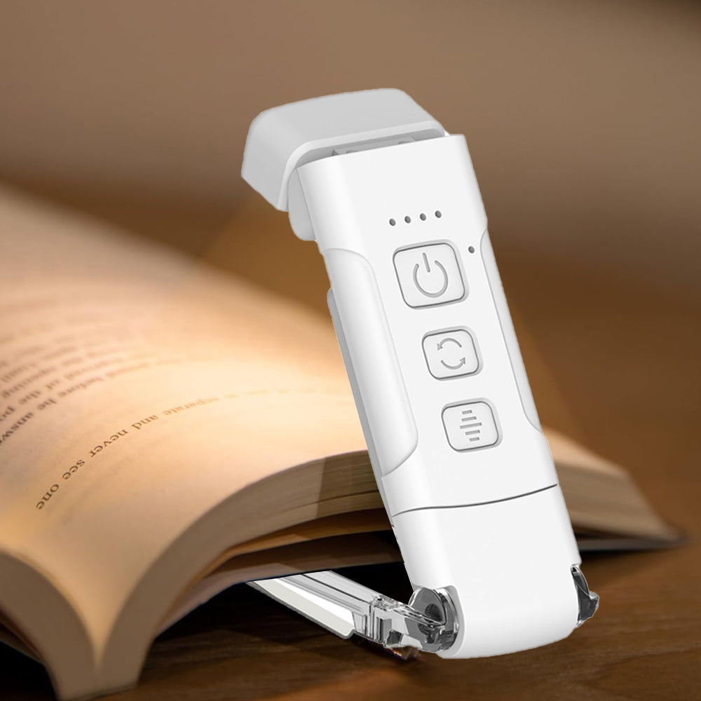 2Pcs USB Rechargeable Book Clip Bookmark Lamp