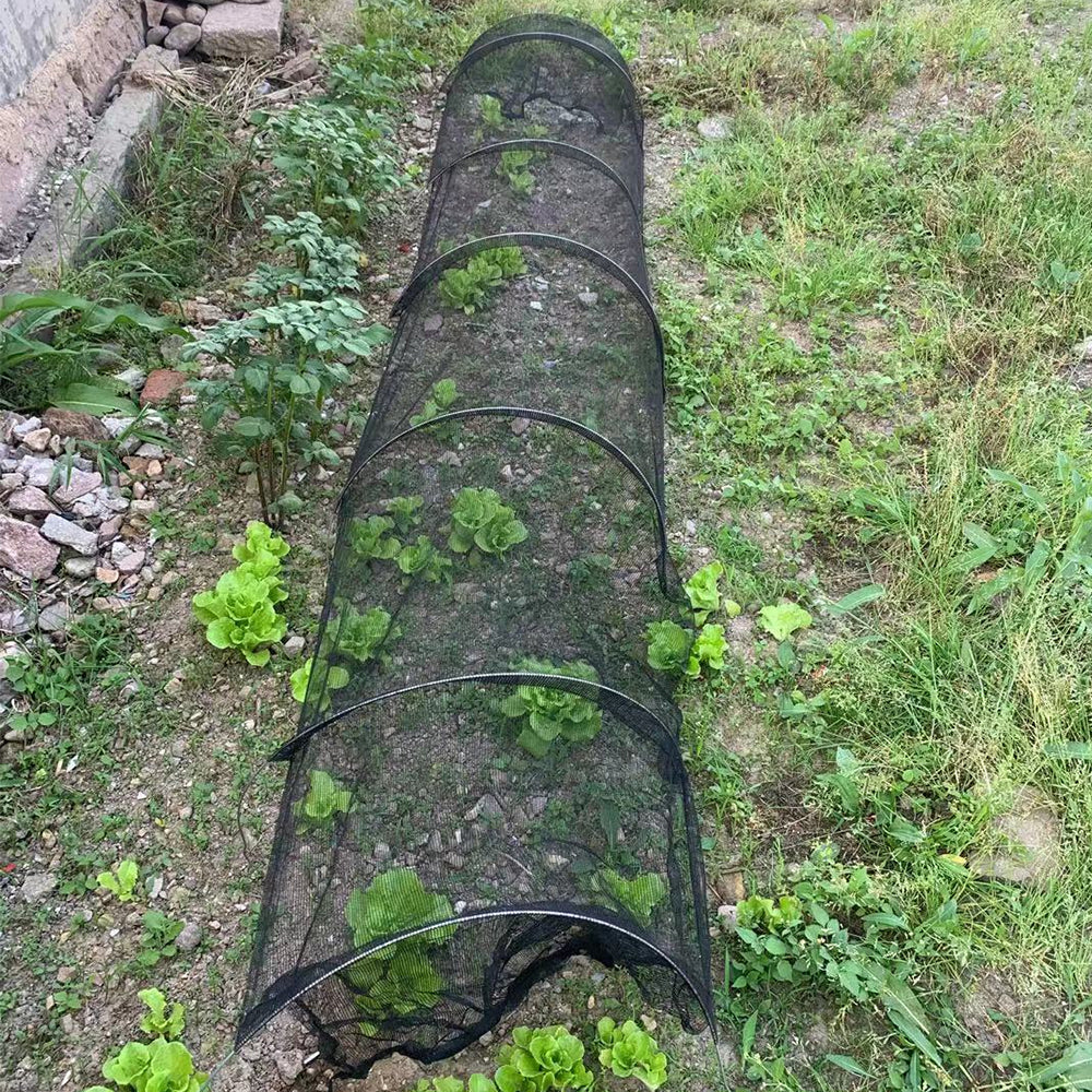 Black Grow Tunnel Net Mesh Plant Cover
