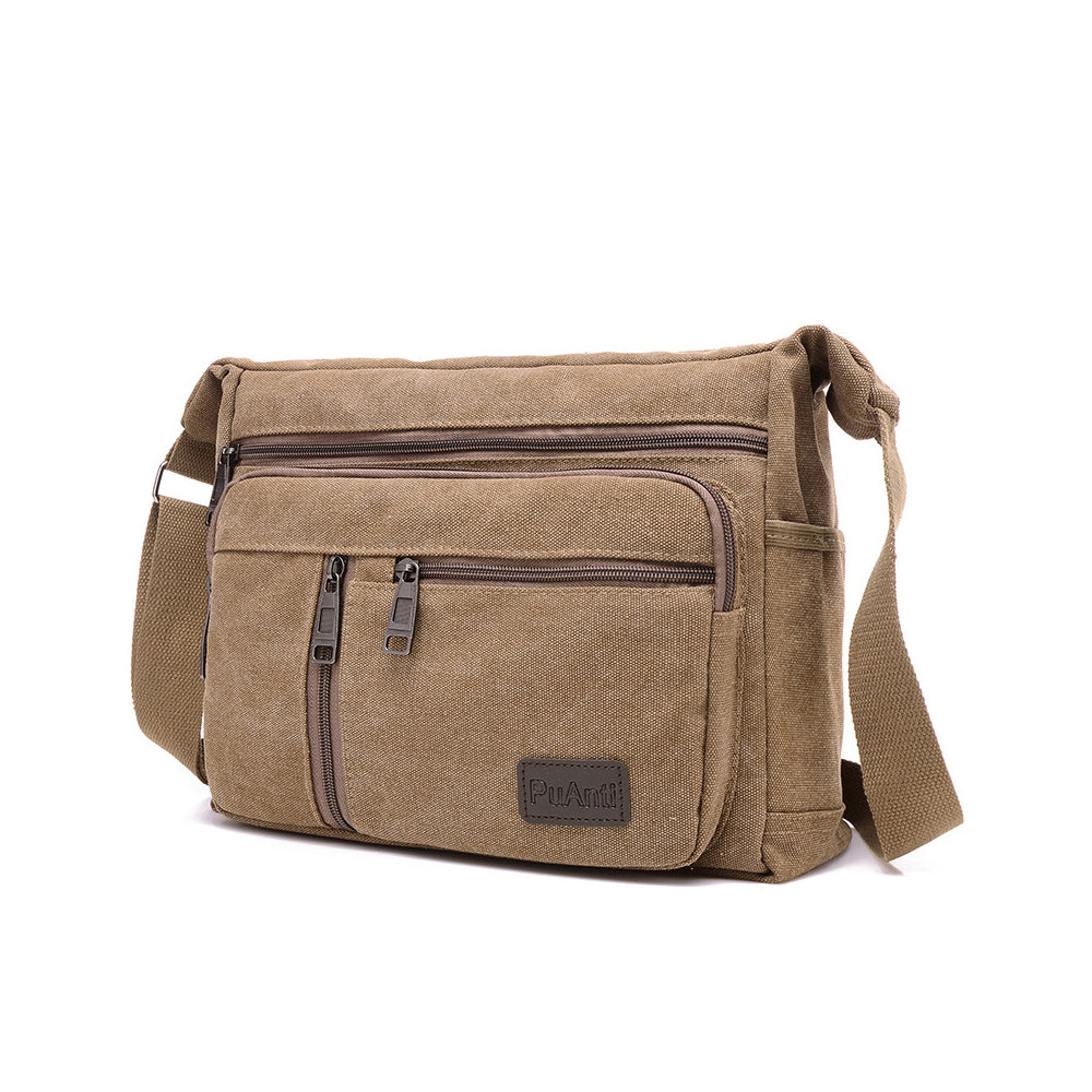 Men's Canvas Shoulder Messenger Bag Crossbody
