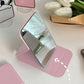 2-Pack Medium Foldable PU Leather Makeup Mirror Portable Travel Vanity Mirror