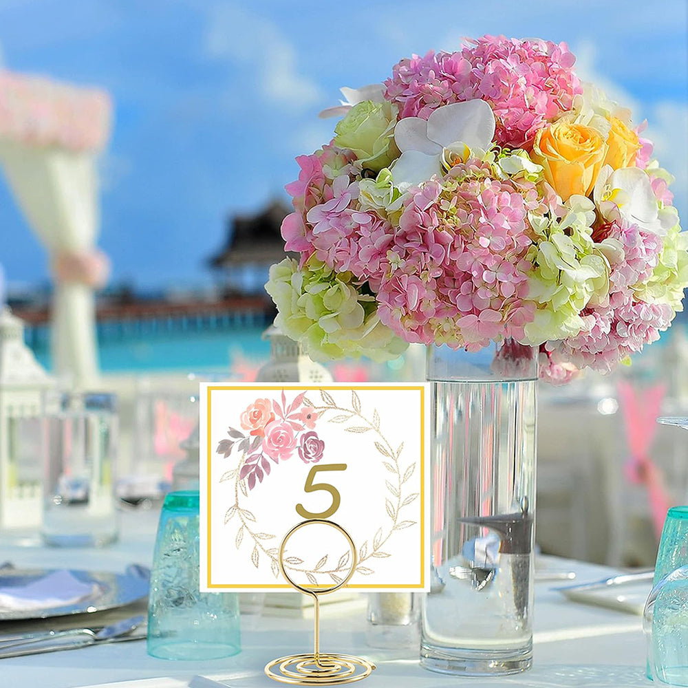60Pcs Table Card Clip Stand for Party Wedding Decor- Silver and Gold