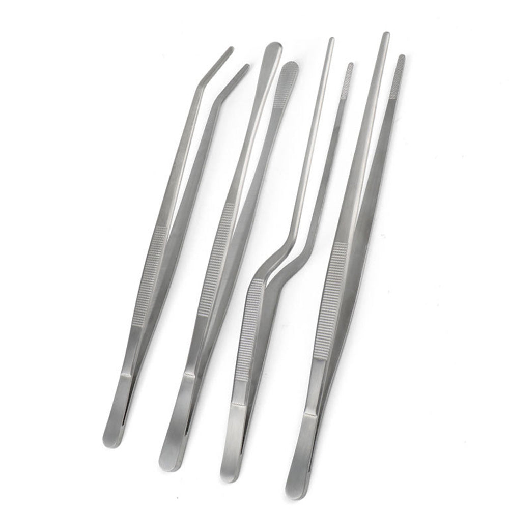 4PCS Stainless Steel BBQ Tongs Professional Food Tongs for Grilling Plating