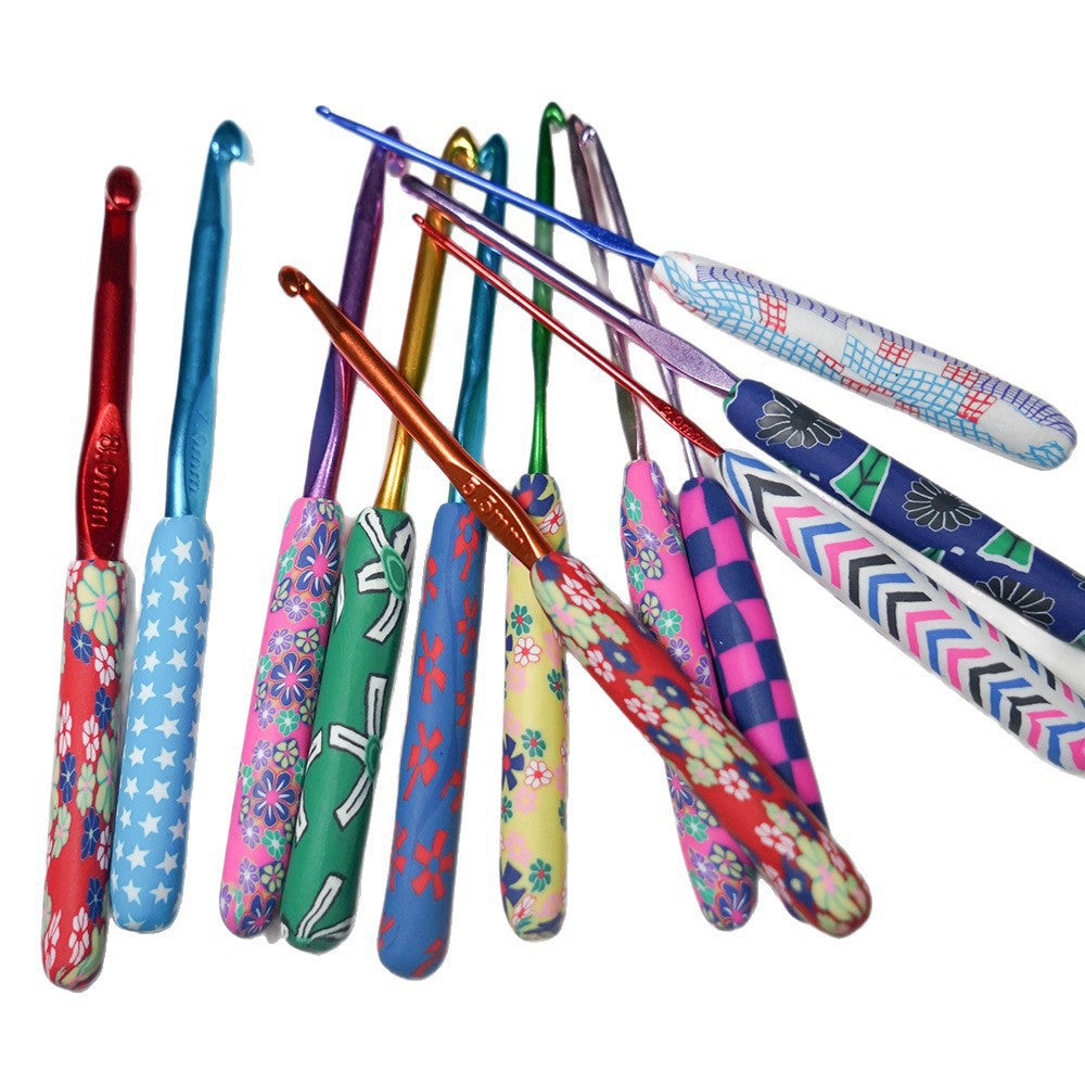Colourful Soft Crochet Hook Set Ergonomic Handles Knitting Needles Sewing