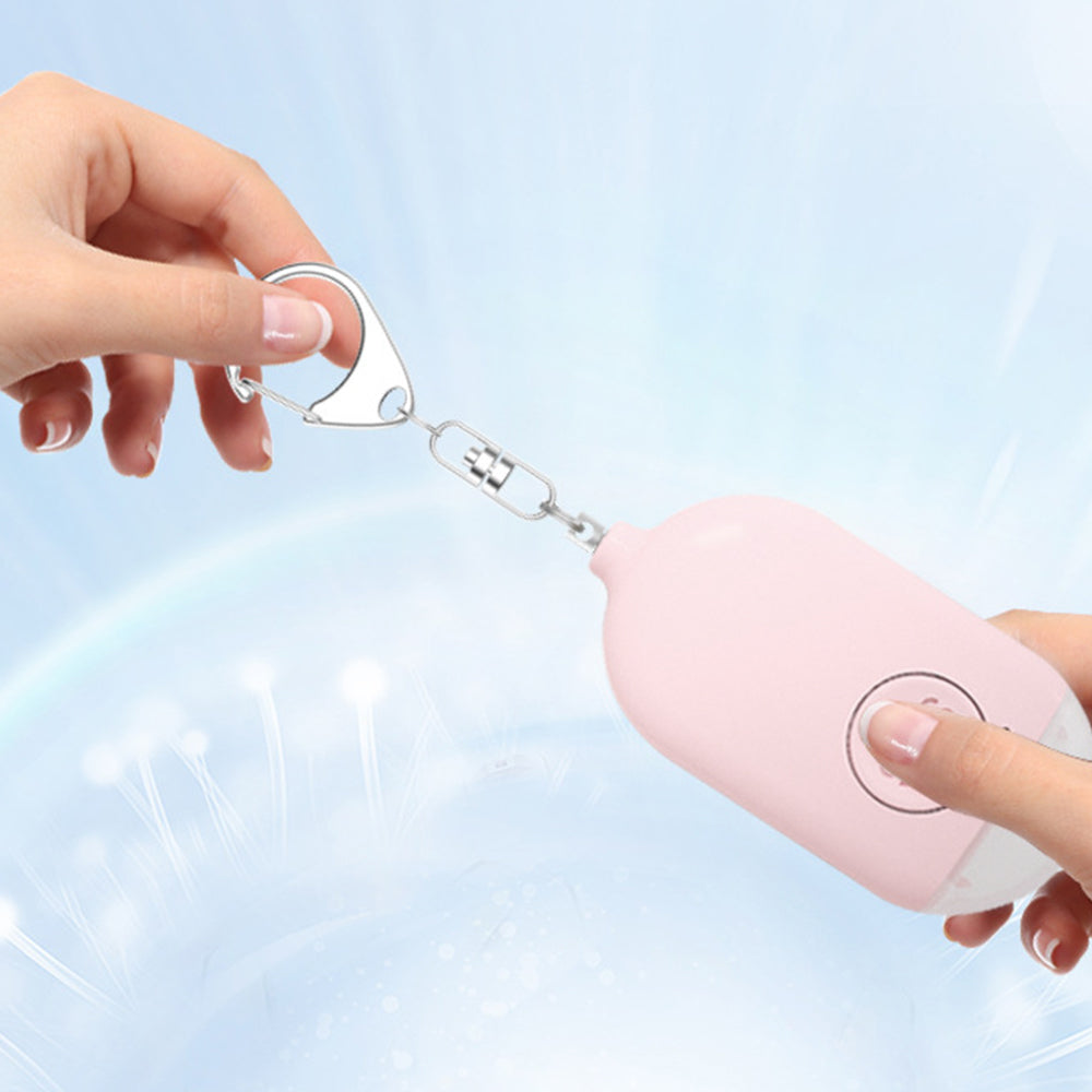 2Pcs Rechargeable Personal Security Alarm Keychain With LED 130dB Self-Defense Alarm